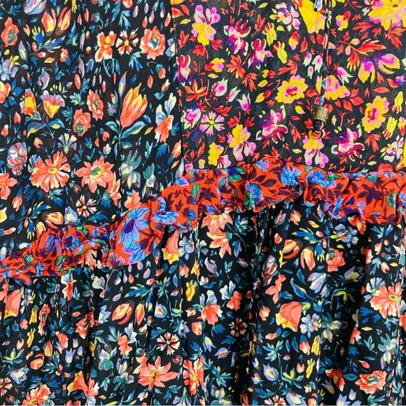 Anthropologie Helene mixed floral print sheer tunic dress. Size small. - Picture 3 of 10